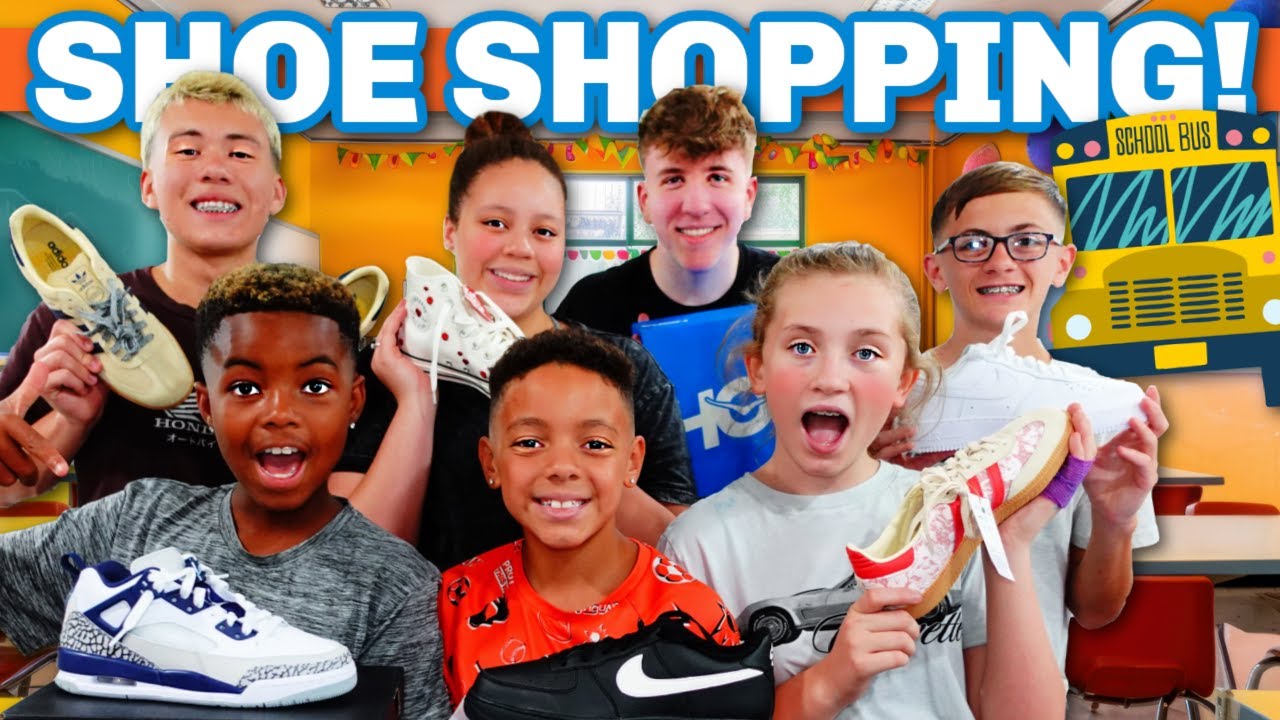 Shoe Shopping For 10 Kids! | Back to School!