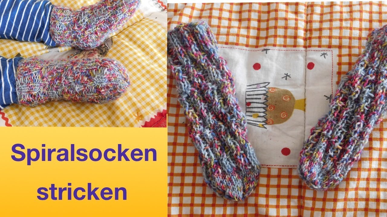 Spiralsocken Stricken Babysocken Ohne Ferse Stricken Youtube