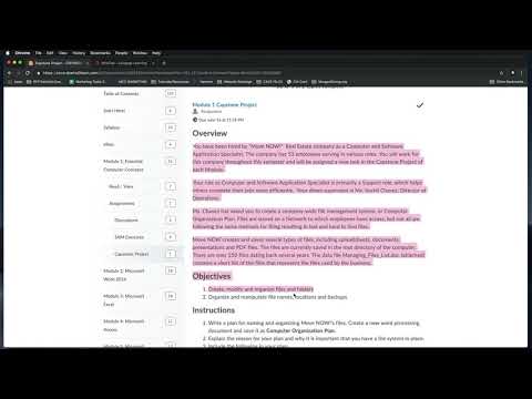 CIS 118 - Module 1 Assignments