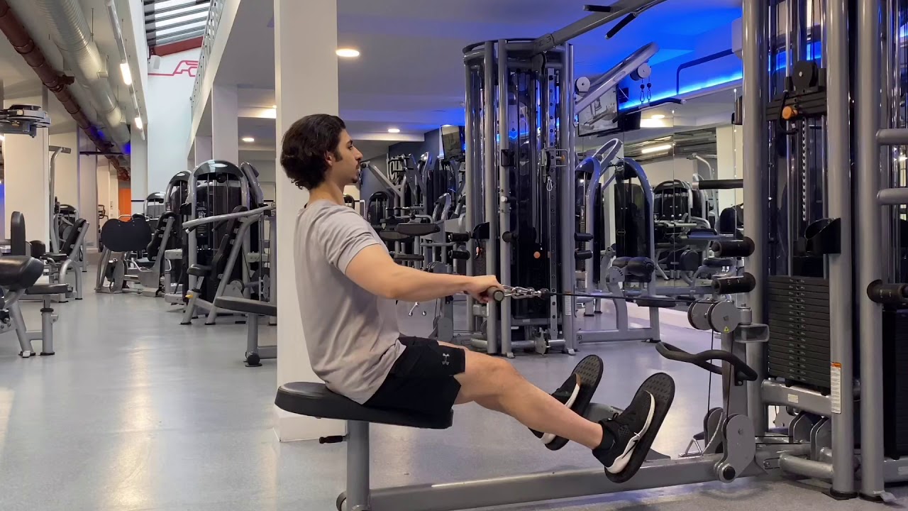 Straight Bar Seated Row (wider grip) YouTube