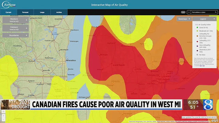 Canadian wildfires cause poor air quality in W. MI