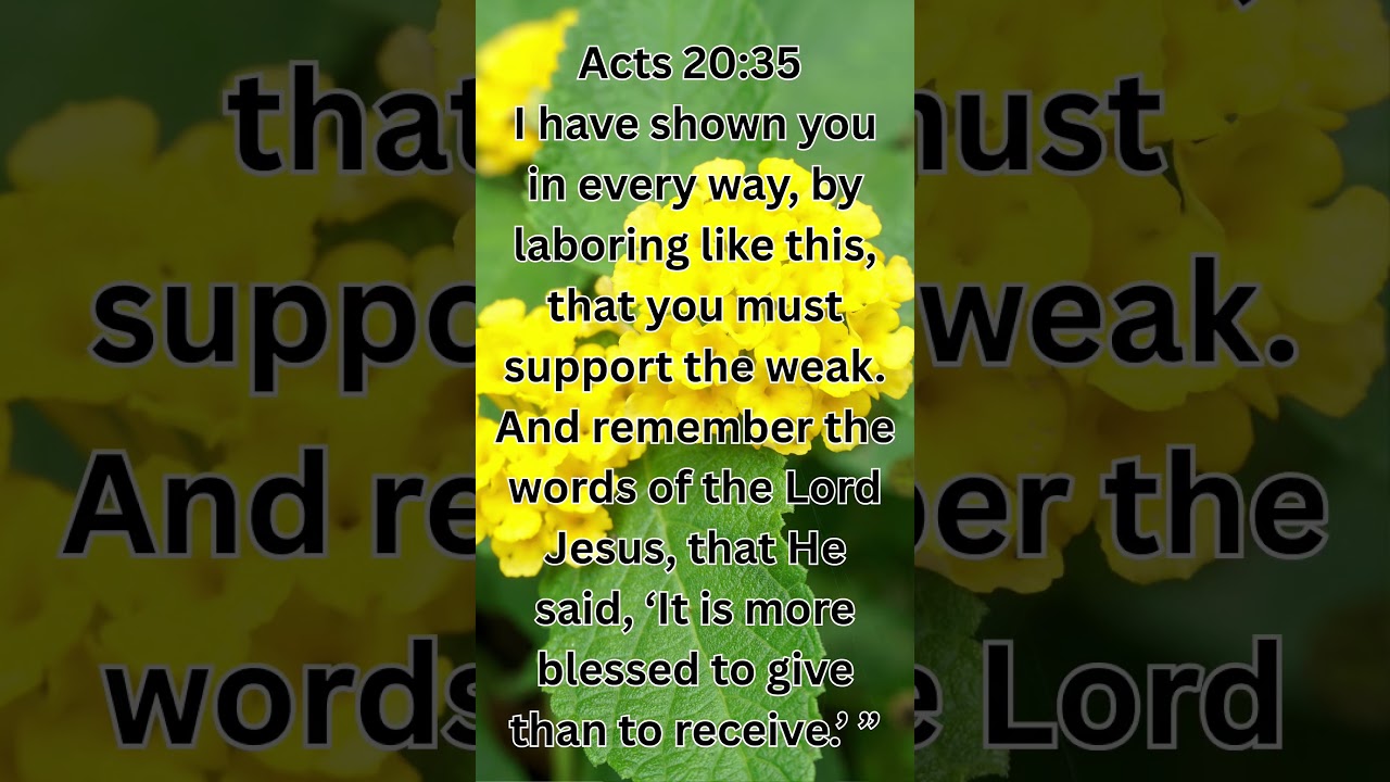 Daily Bible Reading Acts 20:35 #dailybibleverse #biblereading