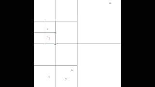 Particles in Gravity Simulation with Visible Quadtree