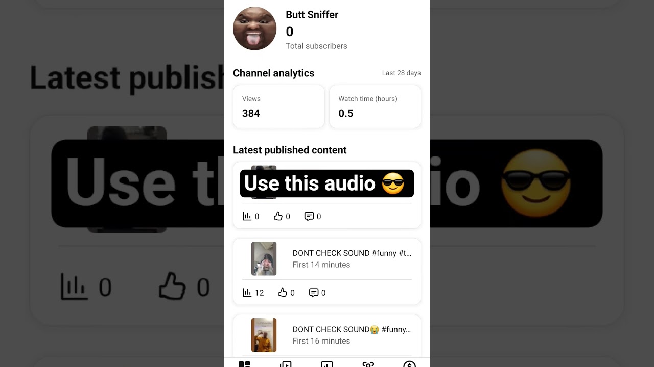 use this audio🎧 by Butt Sniffer