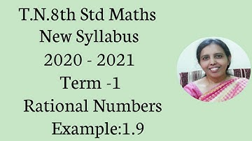 T.N.Class 8 Maths  Rational Numbers Example:1.9.