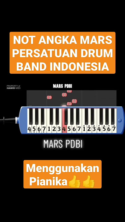 Not Angka Mars PDBi Pianika #infozone #pdbi #persatuandrumbandindonesia