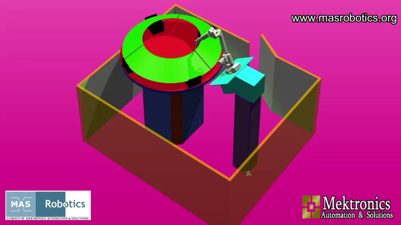 Design & Simulation - Industrial Robots Project - MAS ROBOTICS - YouTube