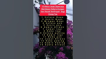 15 Weton Anak Dipercaya Membawa Rezeki Berlimpah Bagi Orang Tua #shorts
