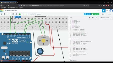 直流馬達正反轉控制 Tinkercad