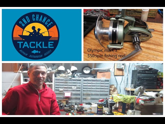 Olympic Mark III 550 classic spin fishing reel how to take apart and  service 