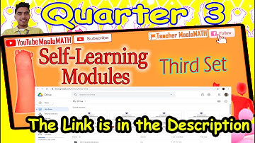 Third Set  - Third Quarter Self-Learning Modules