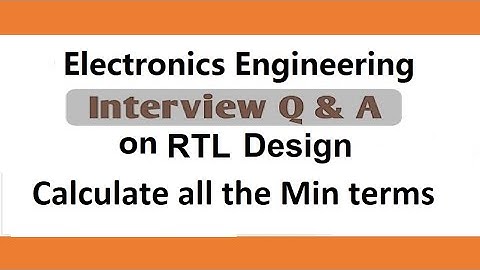 Verilog Interview Questions Part 14 Min Terms Generation