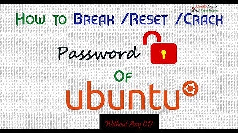 Break/Crack ROOT Password In UBUNTU Without CD (Recovery Mode)