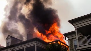 Montgomery County, MD 2ND ALARM Apartment Fire *HEAVY FIRE THROUGH THE ROOF*