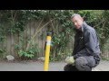 How to install a fold down parking post onto a Tarmac surface.