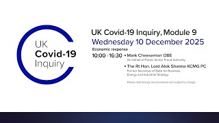 UK Covid 19 Inquiry - Module 9 Hearing - 10 December 2025 PM