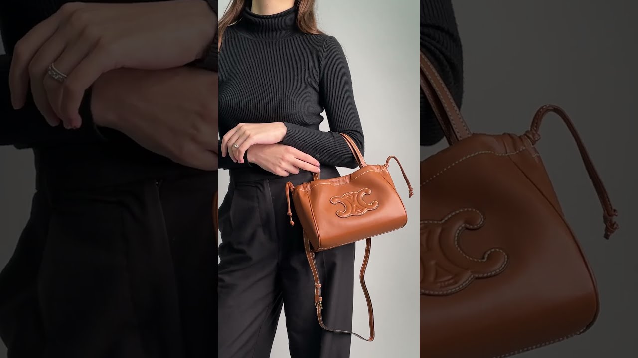 Сумка Celine Small Cabas Drawstring Cuir Triomphe In Smooth