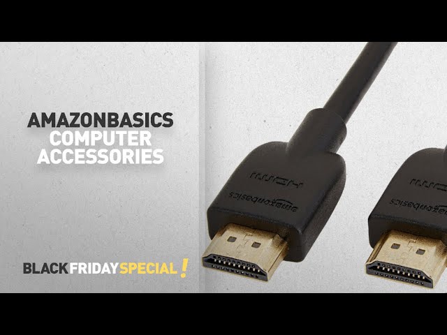 Black Friday AmazonBasics Computer Accessories: AmazonBasics High-Speed HDMI 2.0 Cable - 0.9m / 3