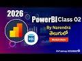 PowerBI Class02 by Narendra in Telugu 2026 VLR Training