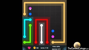 Flow Game Level - 118 [8x8] Beginners Pack Connect the Dots