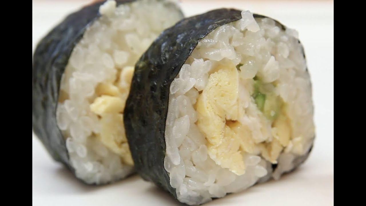 How to Make Sushi - Green Egg Sushi Rolls - YouTube