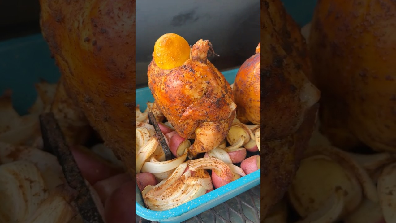 Beer Can Chicken Smoked on a Pellet Grill | Girl Gone Grilling