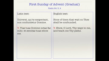 1st Sunday of Advent (Gradual)