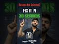 Why Your Resume Gets REJECTED ❌ (Fix It In 30s)