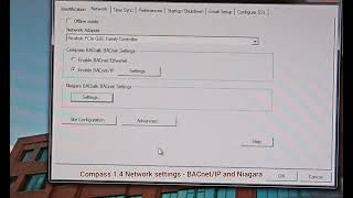 Compass 1.4 BACnet/IP and Niagara Settings Basic