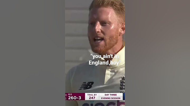 Ben stokes against the west indies batters.