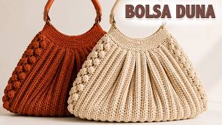 Bolsa de Crochê Fácil e Elegante 🧶 Bolsa Duna | Feita de um Único Painel 😍