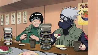 Kakashi reminds Guy when he won in the restaurant