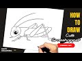 How to draw cute grasshopper