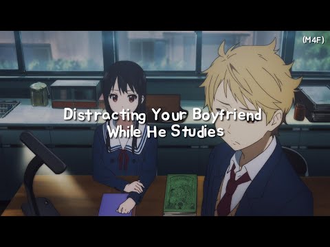 Distracting Your Boyfriend While He Studies M4F Slightly Tsundere Teasing Kisses ASMR RP 