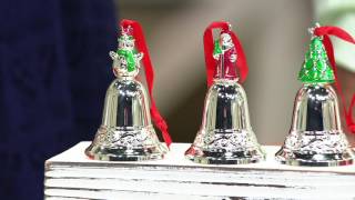 Lenox Set of 3 3 Silverplated Holiday Bell Ornaments on QVC