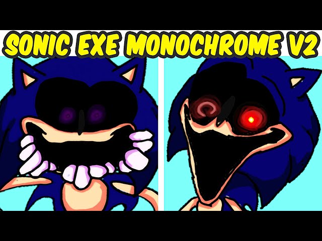 FNF Monochrome mod - Sonic.EXE and Majin Sonic sings MonoChrome