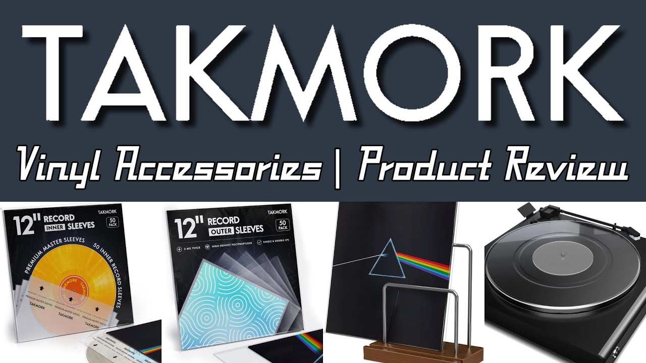 Takmork Vinyl Accessories (Inner/Outer Sleeves, Record Holder & Acrylic  Slipmat)