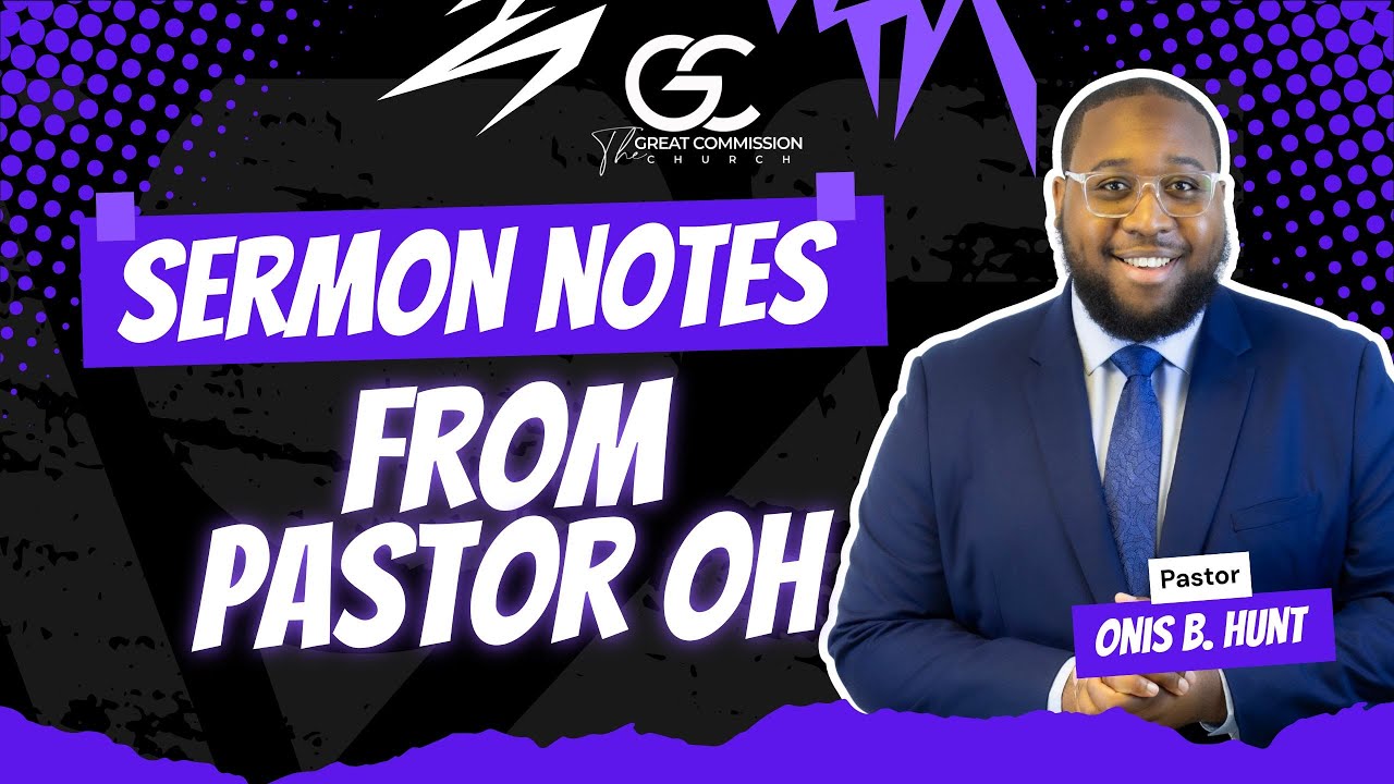 Pastor Rravis Hunt Sermon Notes From Pastor Hunt - NOV 10, 2025 - YouTube