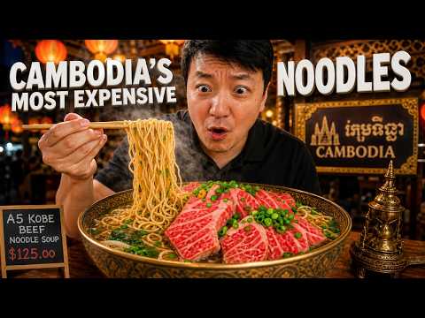 This is the MOST EXPENSIVE Noodles in Phnom Penh Cambodia
