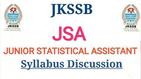 #jkssbjsasyllabus#jkssbgraduationsyllabus|JKSSB SYLLABUS DISCUSSION FOR JUNIOR STATISTICAL ASSISTANT