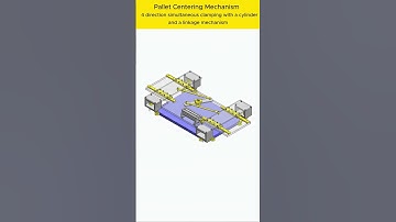 Pallet Centering Mechanism #cad #solidworks #engineering #mechanism #mechanical #manufacturing