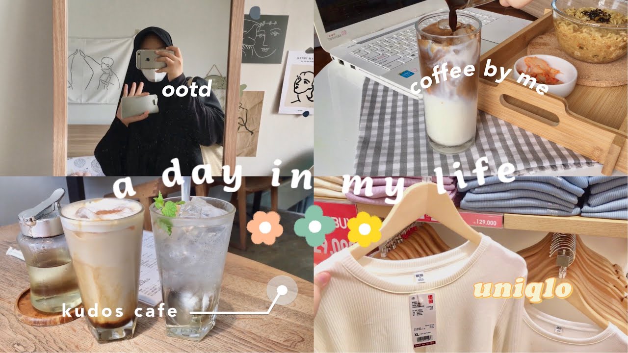 a day in my life : uniqlo, kudos cafe, 2021 bisnis online mudah dengan tokko, kimchi ramen🥑🍜🍕☁️