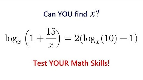 Can You Solve This Tricky Log Equation?