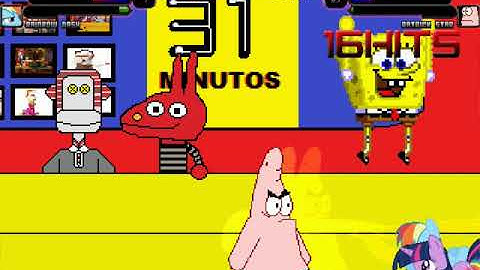 M.U.G.E.N: Twilight Sparkle & Rainbow Dash Vs Spongebob & Patrick Star