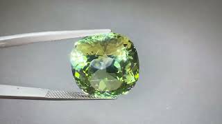 Unheated Flawless Racing Green Paraiba Ring at 26.71 carats by Kat Florence KF010195