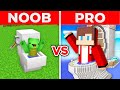 Jj and mikey noob little toilet vs pro big toilet in minecraft maizen