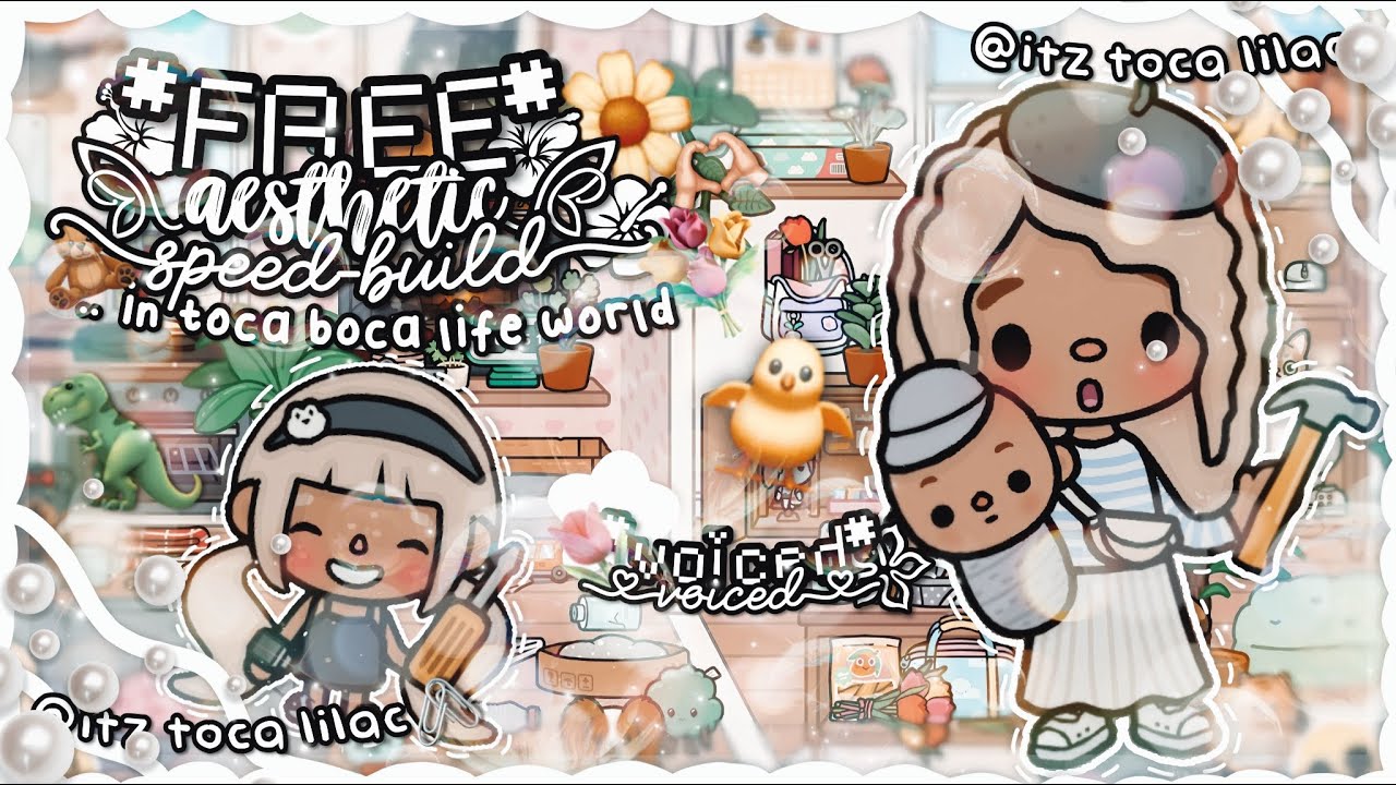 ` ★ . 🌈 *FREE* Speed Build in Toca Life World! 🐨 . ` ✿ | *AESTHETIC* . ✩ free to copy, give credits!