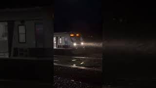 Emu arriving in extreme heavy rain #vandebharatexpress #emd #ministryofrailways #1like1subscribe