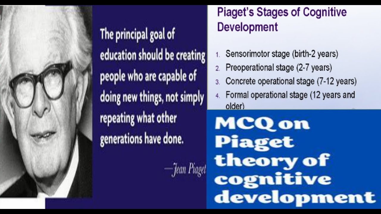 Piaget Theory of cognitive development Important MCQ'S - YouTube