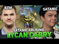 SATANIC ABUSING LYCAN CARRY vs TOP 7 RANK BZM ON BRISTLEBACK!